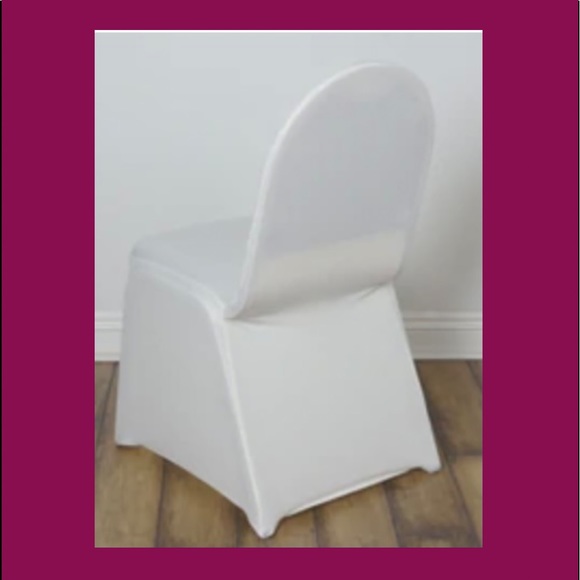 lot of 17, Chair Cover w/foot pocket, white, stretch spandex, sleek/stylish - Picture 4 of 7